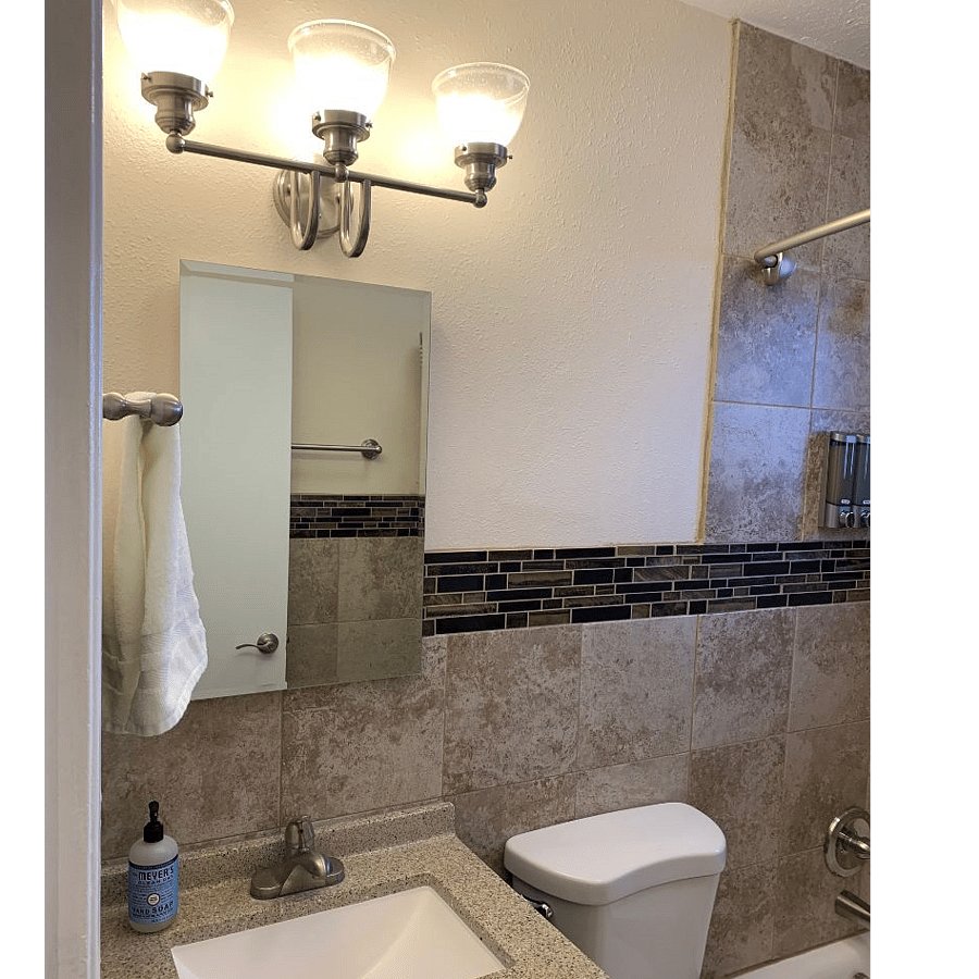 Medicine Cabinet/Sink in Bathroom