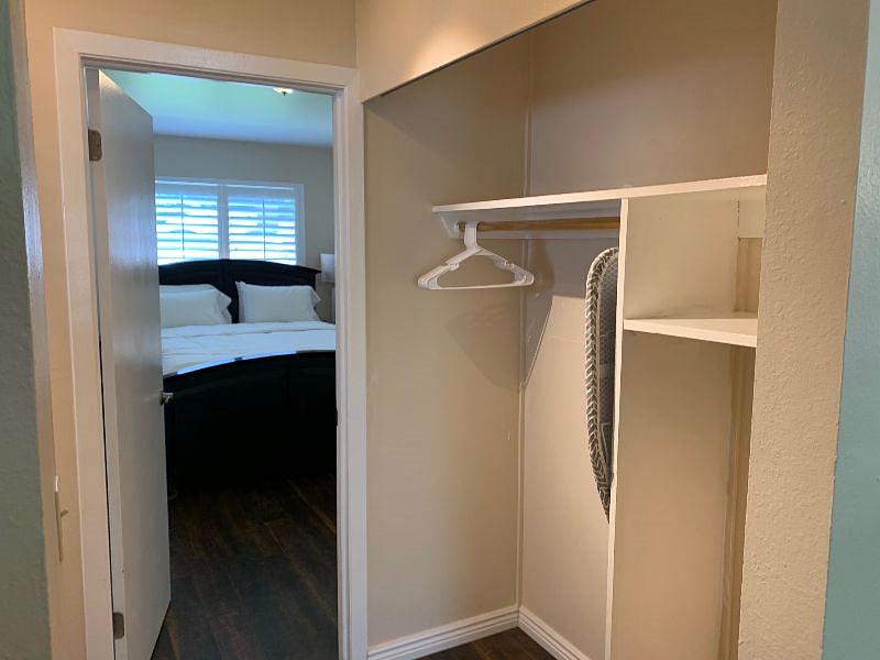 Hall Closet, looking into Bedroom #2