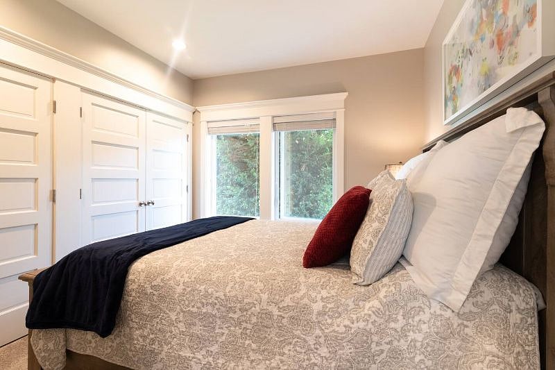 Private bedroom with a queensized bed and supersoft sheets guests rave about