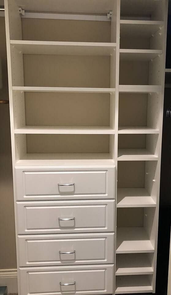 There is plenty of closet and drawer space for whatever you want to bring, with dresser & shelves.