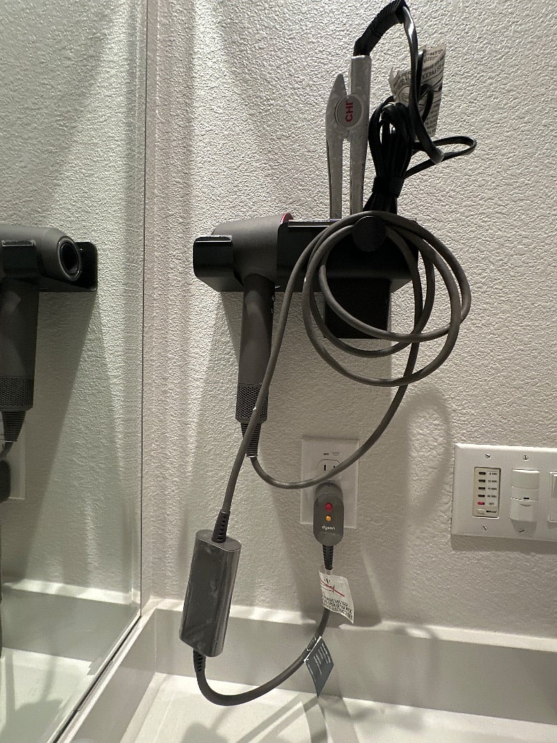 Hair Dryer/Flat Iron Available.