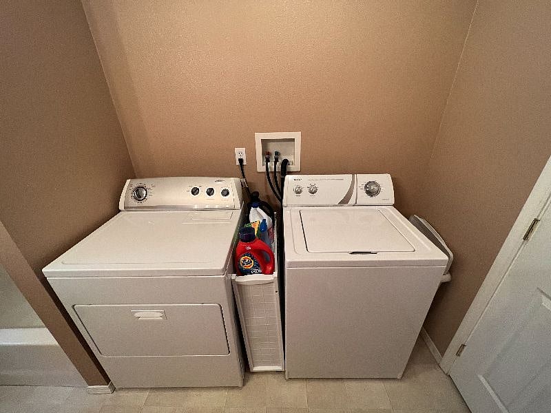 Washer and dryer in bathrooms clean