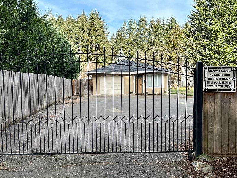 Front gate view, which mainly stays open due to seclusion