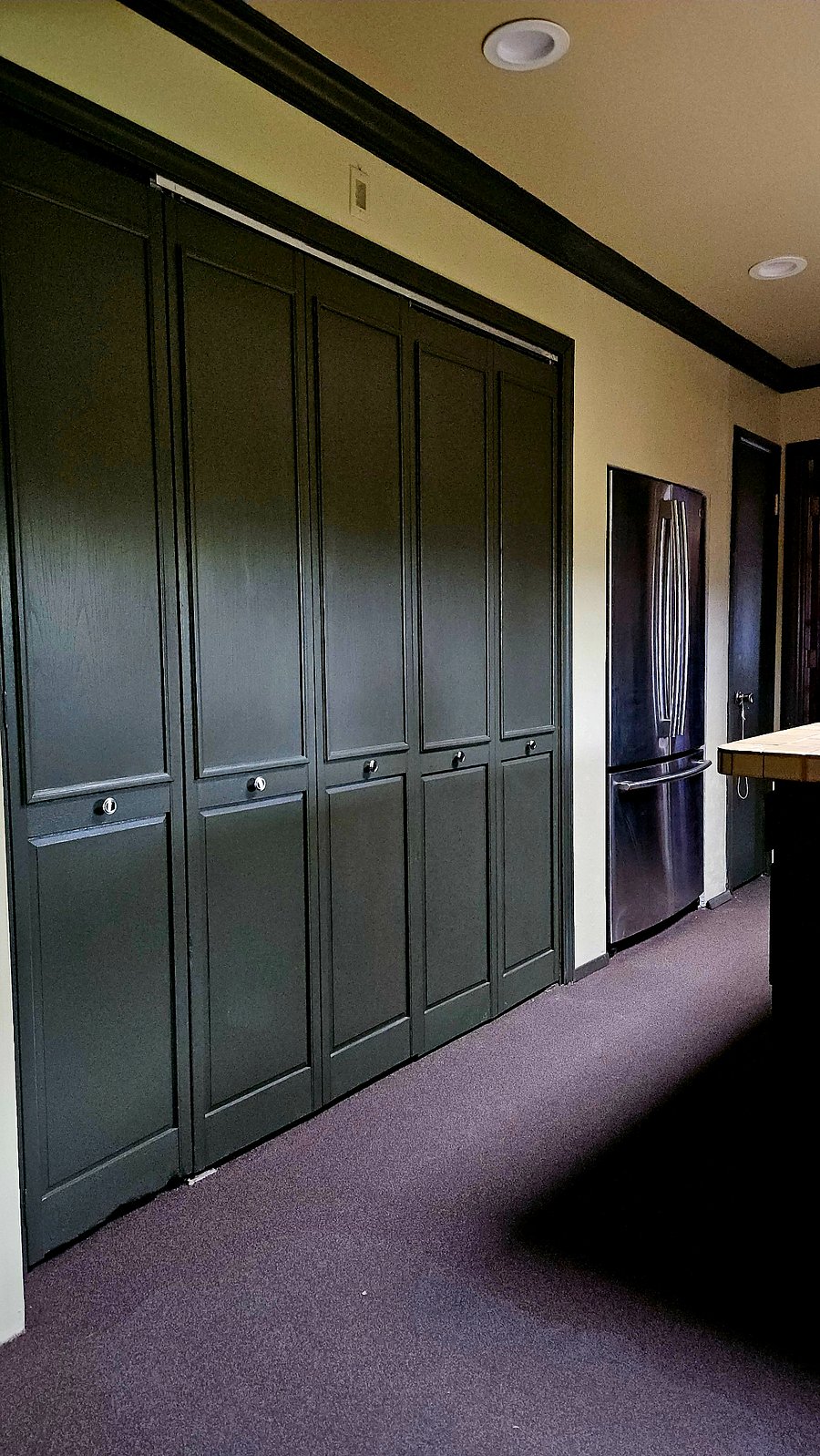 Laundry cabinets in kitchen