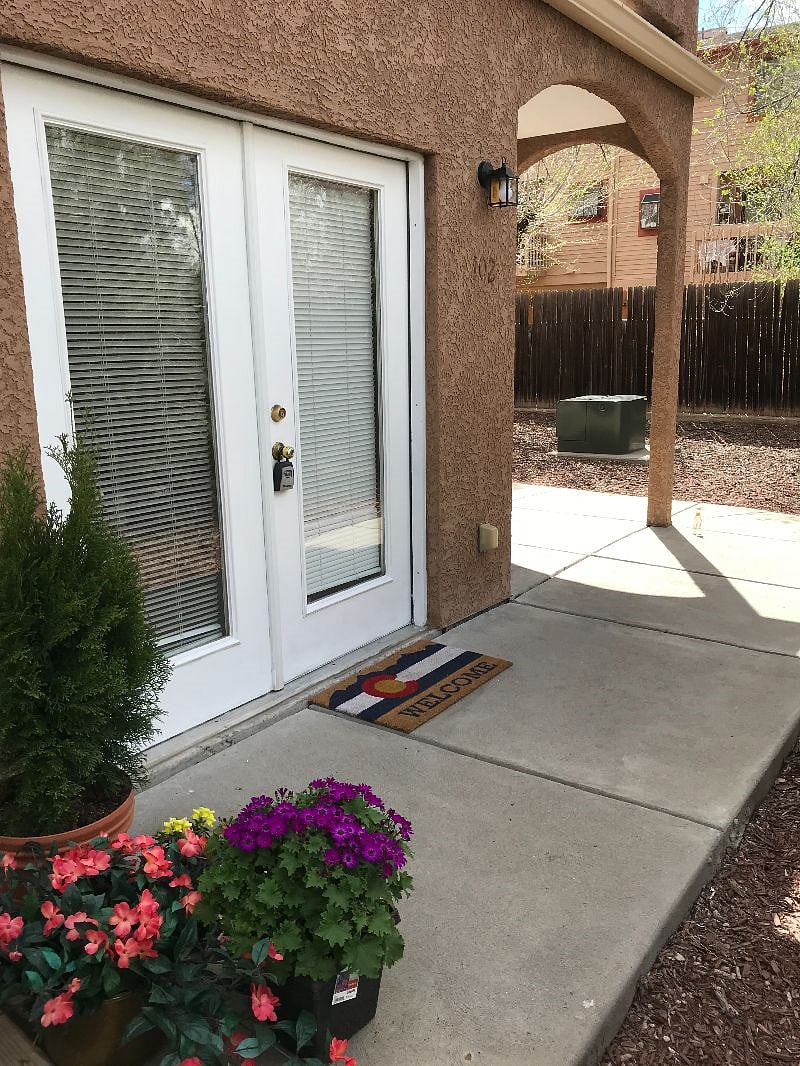 Entrance with front patio...very private.