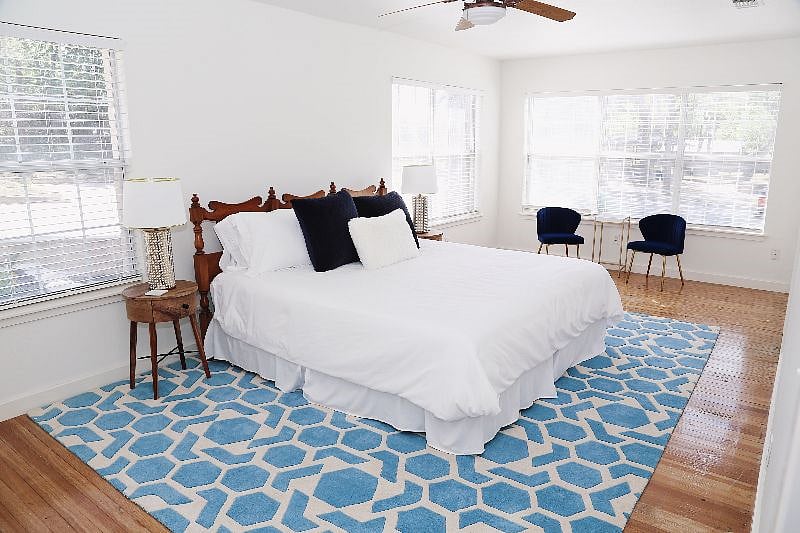 Primary bedroom with king bed
