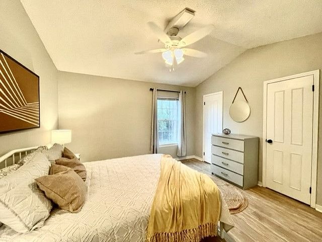 Primary bedroom and 2 closets
