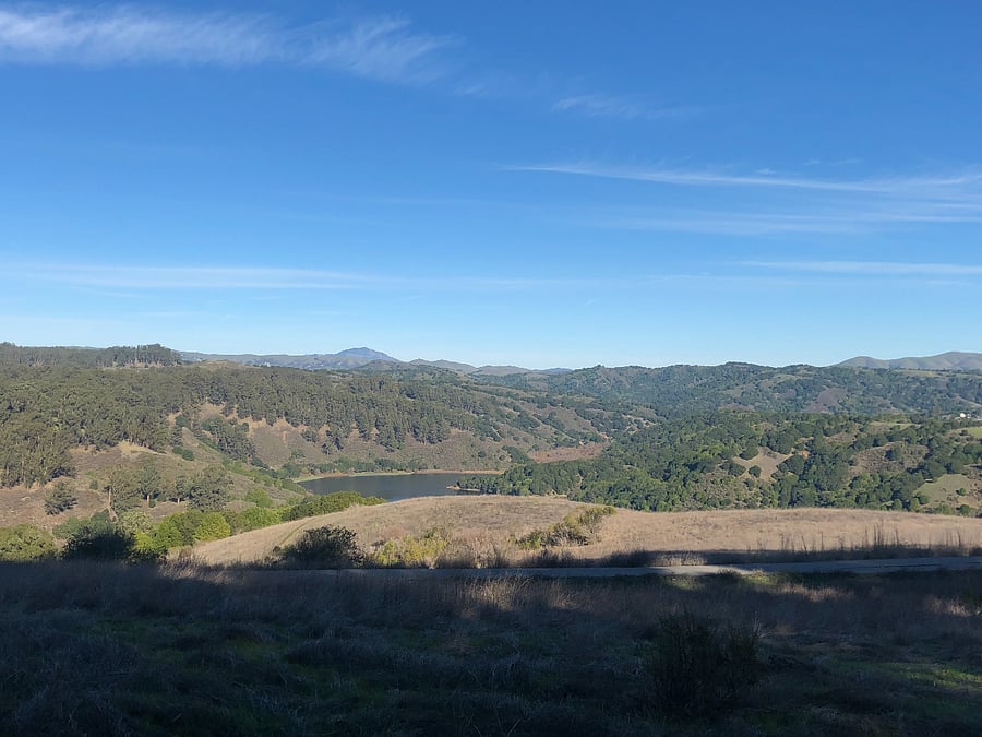 Lake Chabot. Very close by. Miles of trails and boat rentals.
