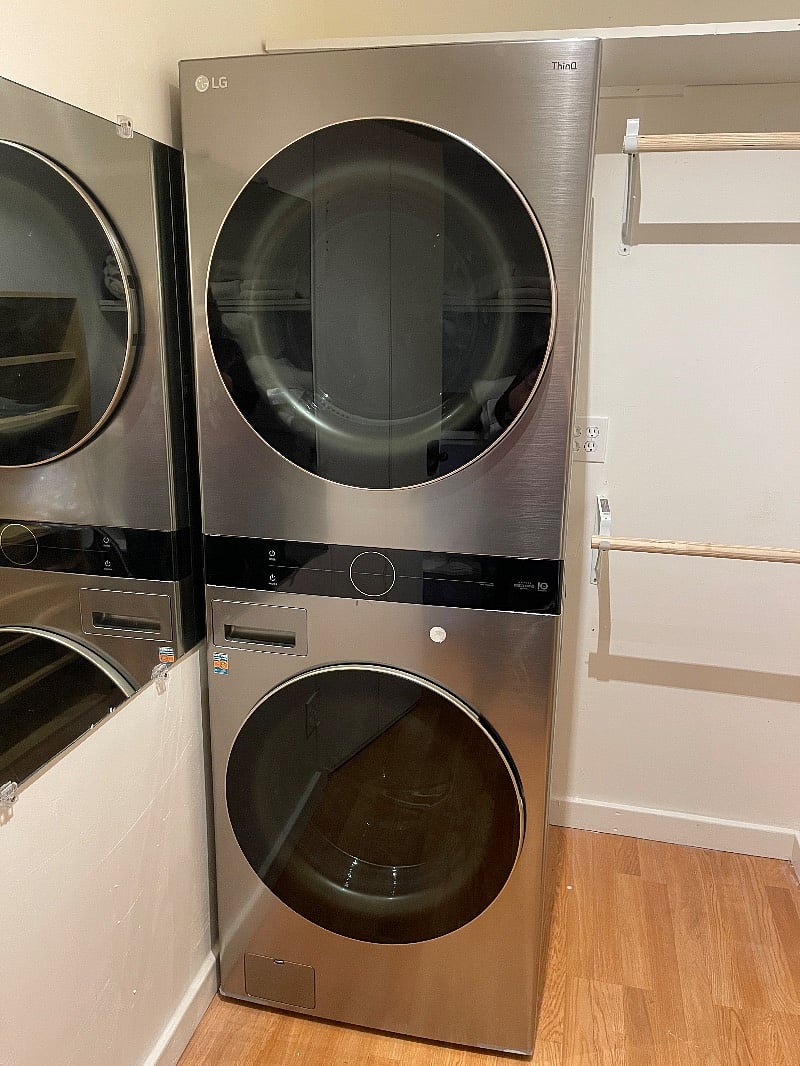 Brand new large LG stainless stacked washer and dryer.  