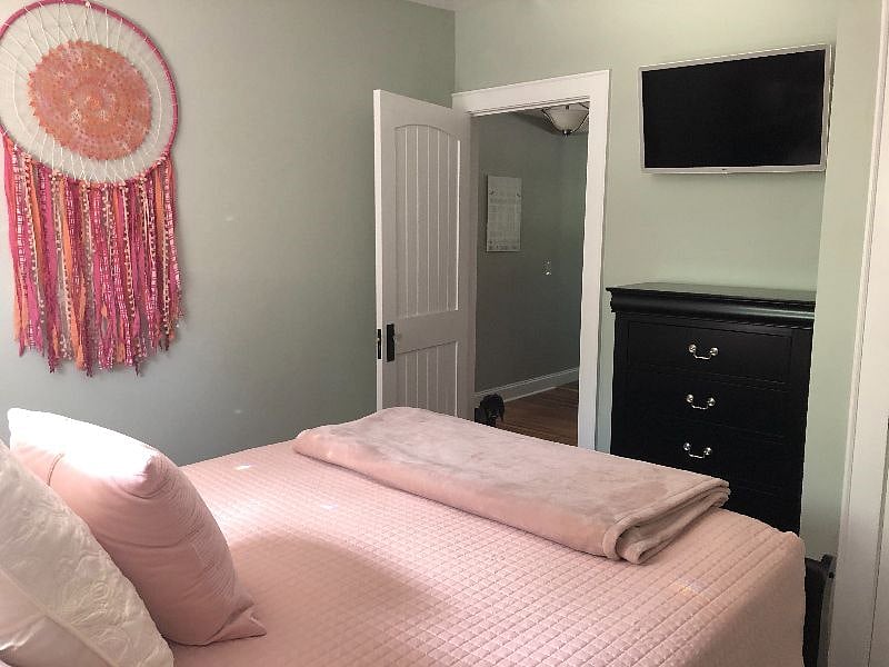 Spare bedroom with queen bed