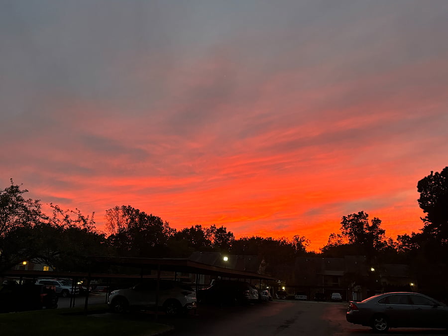 Sunset taken from outside the condo