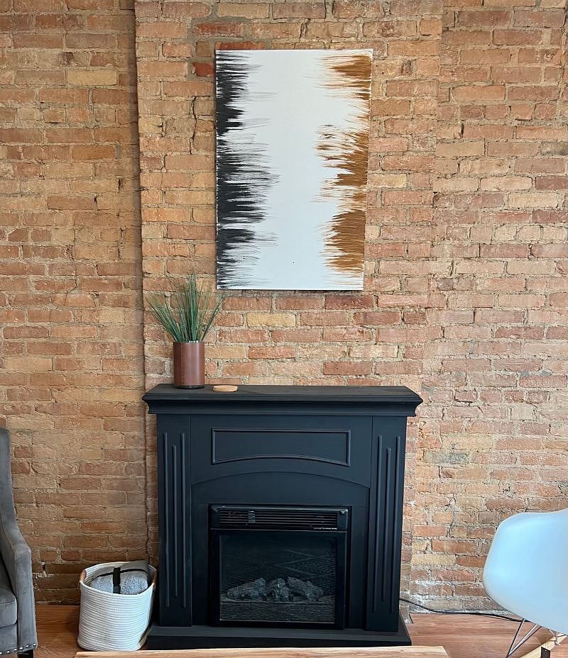 Fireplace with convenient electric log