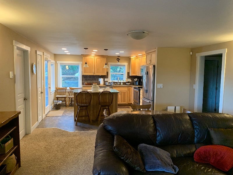 Kitchen view from the living room.