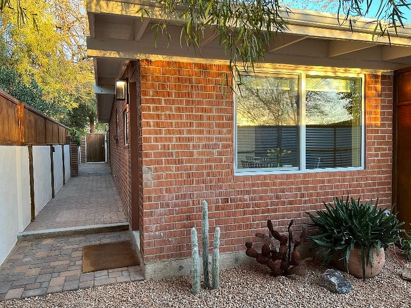 Walkway from the backyard to the gate