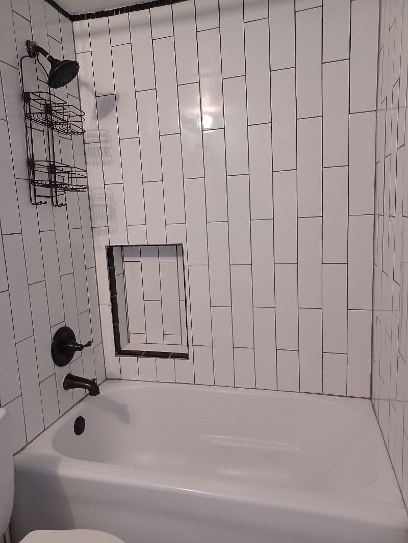 Ensuite bath with tub and shower