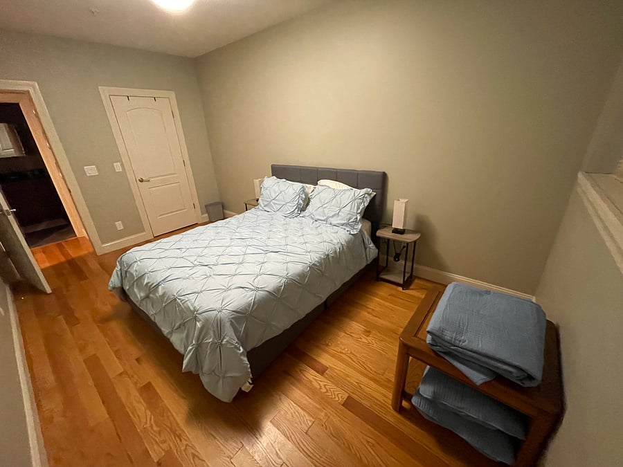Queen bed with underbed storage