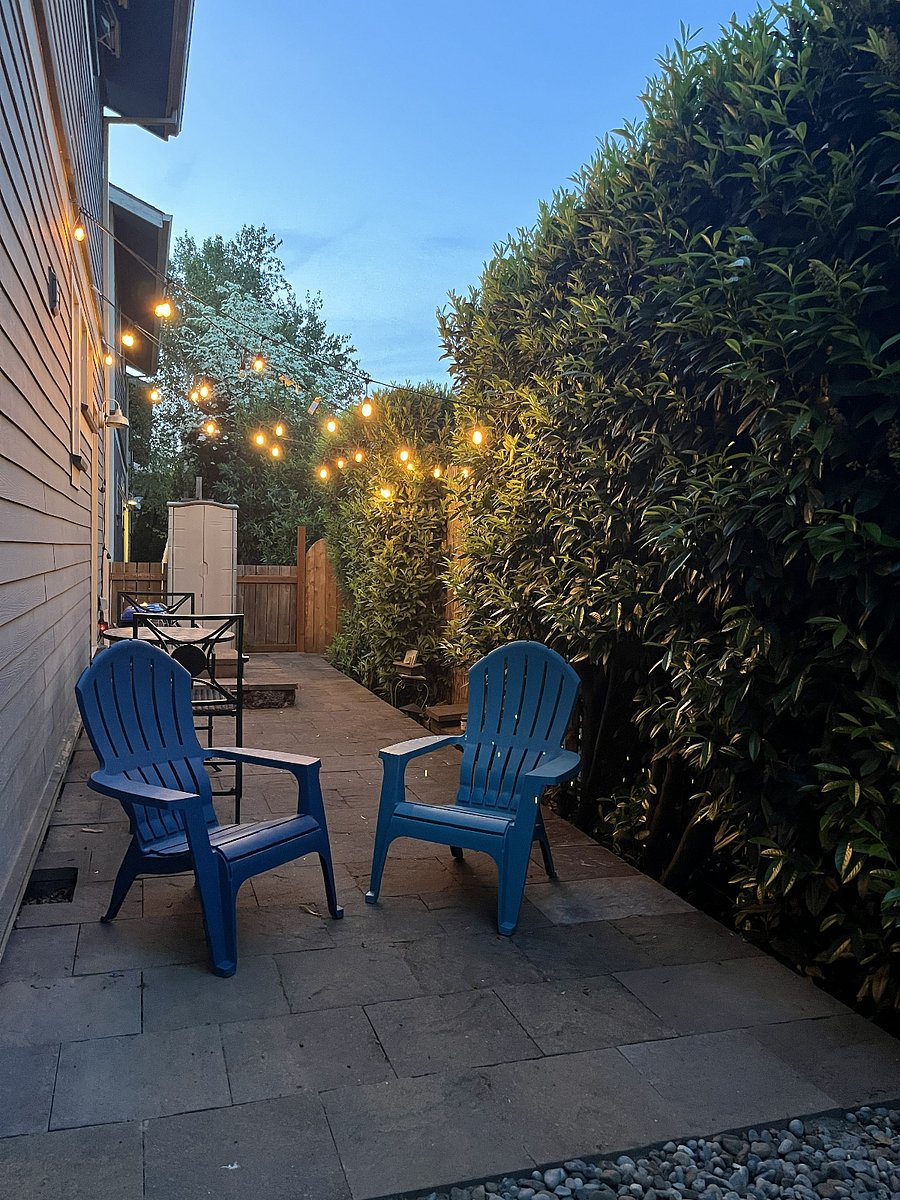 Relax in the private back patio