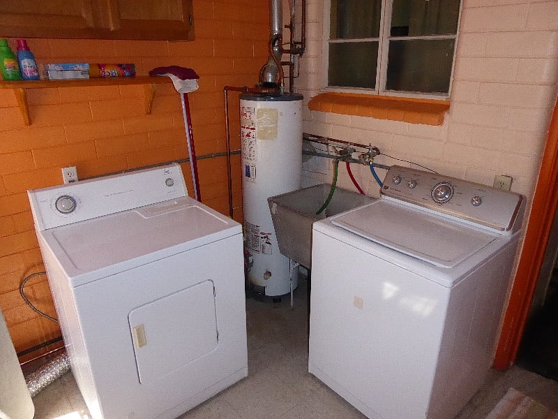 North unit, attached utility room