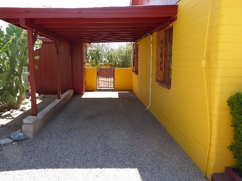 North unit, carport