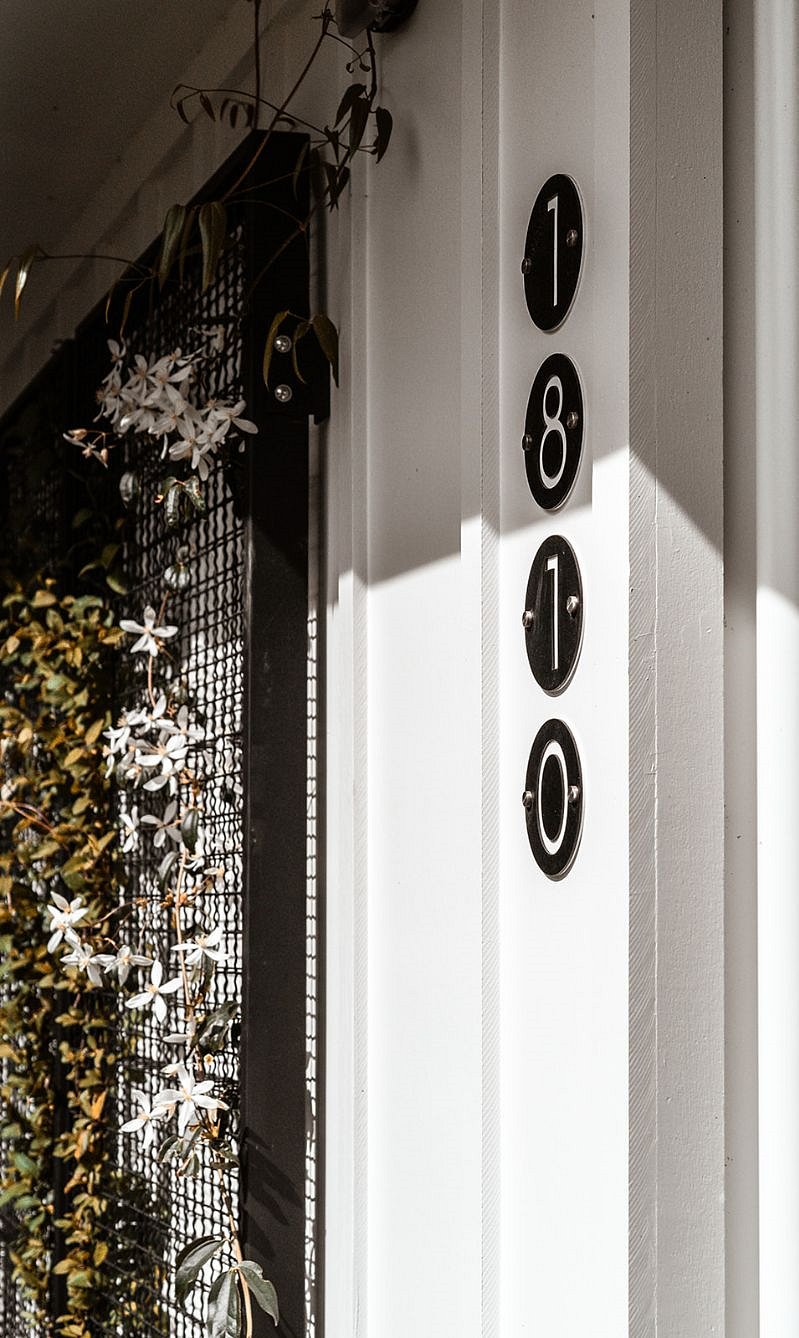 Walk by honeysuckle, jasmine, and clematis growing in the warmer months to get to your front door.