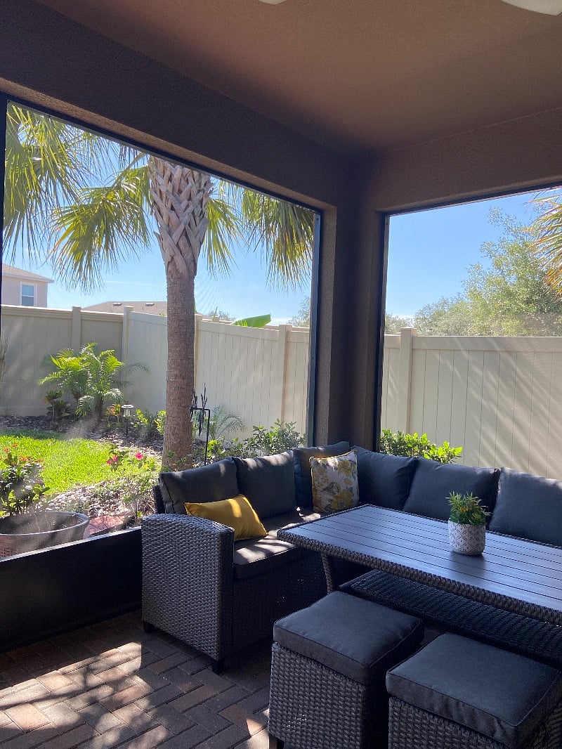 Screened lanai 