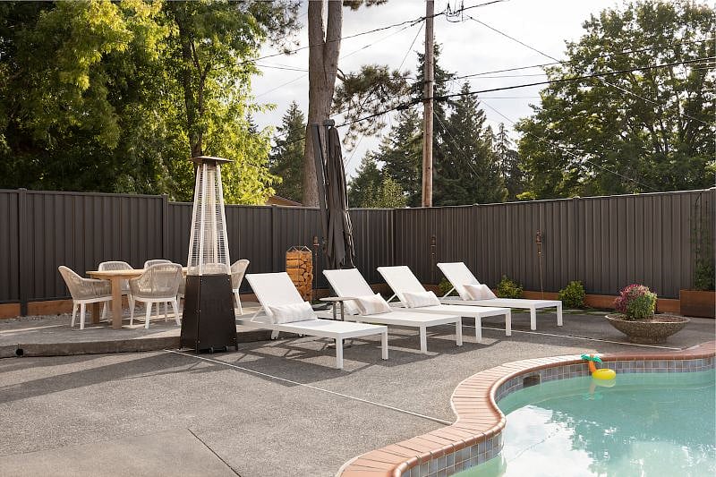 Lounge by the pool or enjoy a meal outside in the warmer months