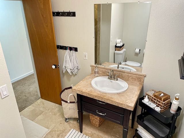 Large bathroom with walk-in shower