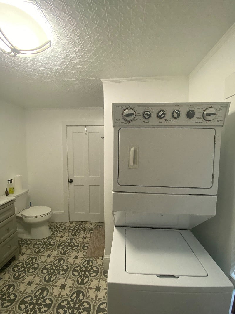 Shared Laundry and Bathroom