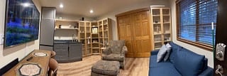 Pano of your living room and kitchenette.