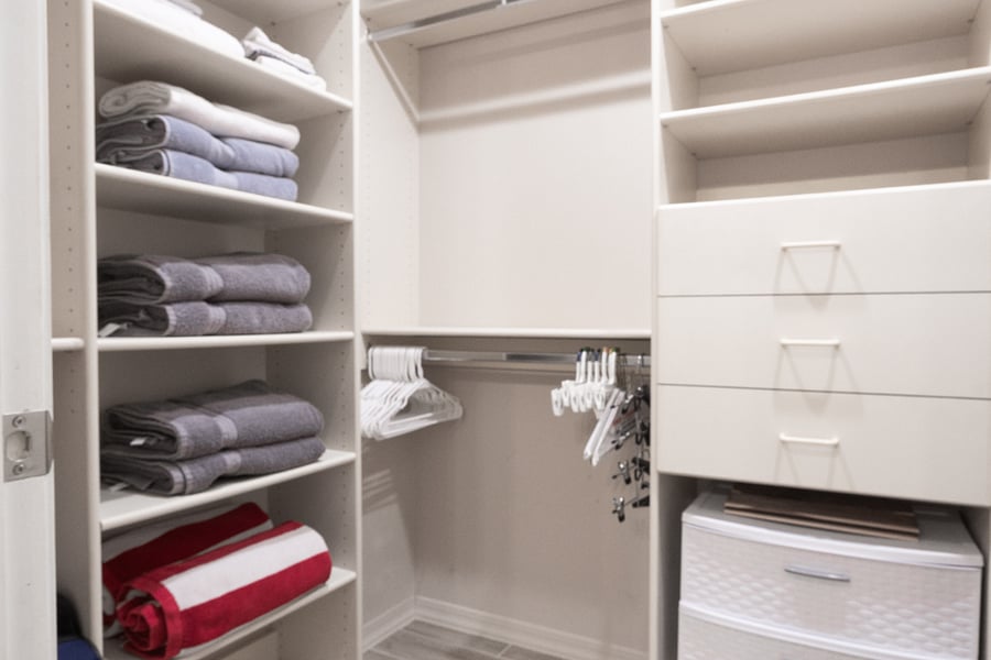Master walk-in closet