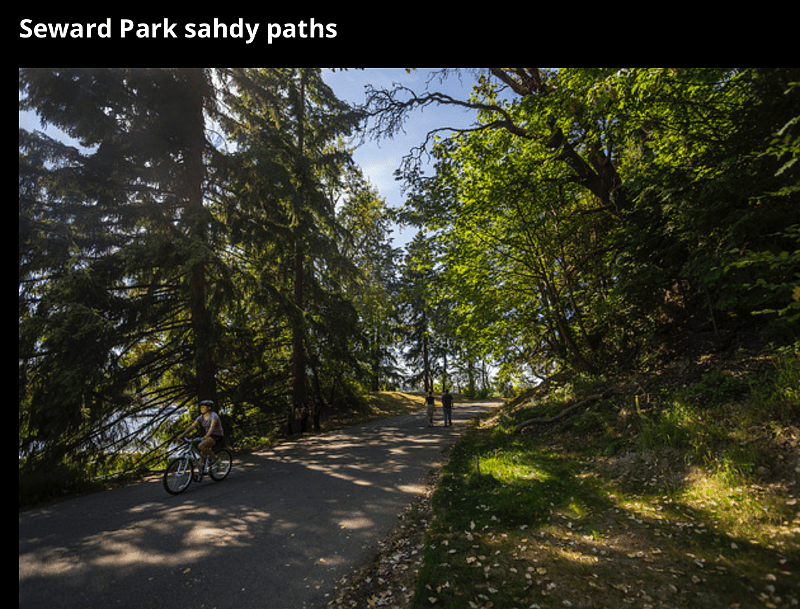 Seward Park less than 1.0 miles away. Great 3.0 walking loop and bike path