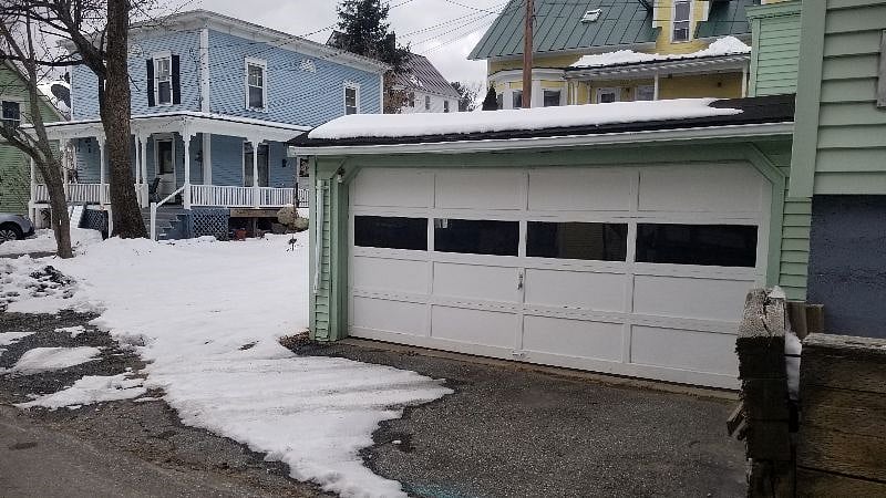 2 car attached garage; 2 cars can also park next to the garage