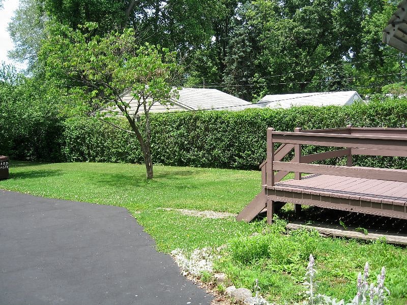 Back patio living: Private outdoor space  great for fresh air and relaxation.