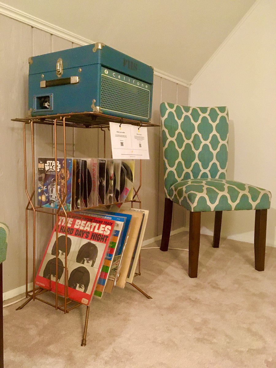 Vintage vinyl record Listening Station