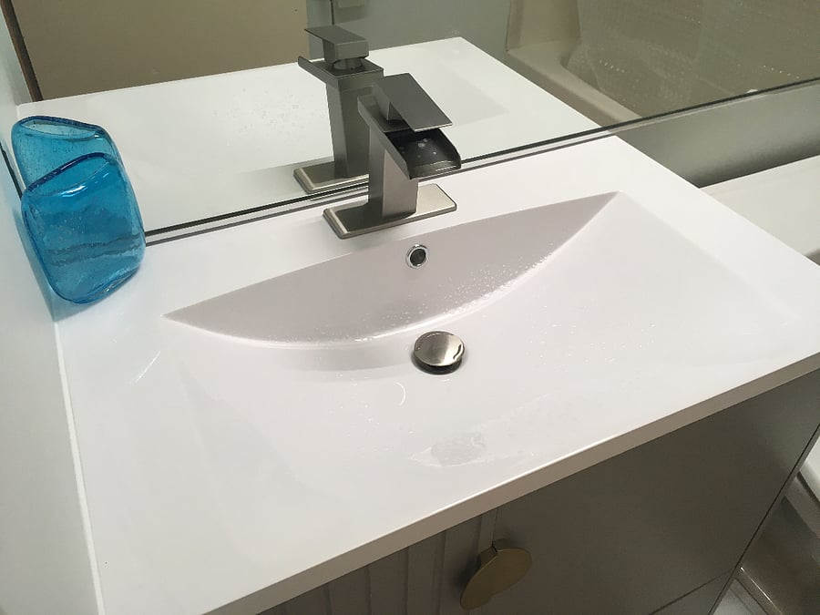 Updated Main Bathroom sink close-up