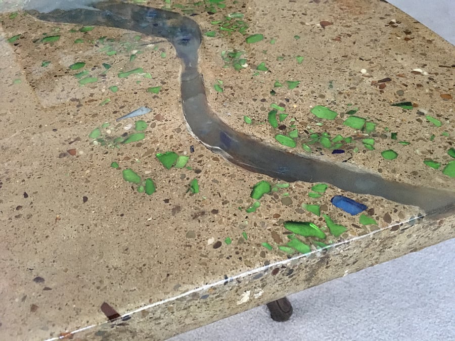 One-of-a-kind coffee table artwork by Cleveland artist Edward Smolko