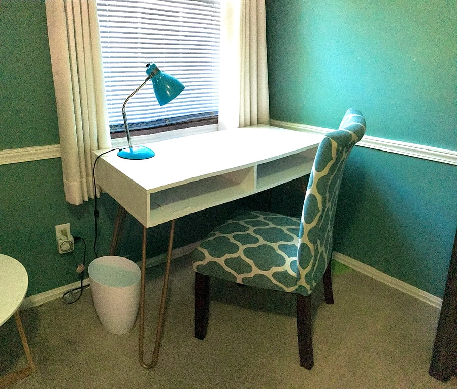 Dedicated work-from-home desk with high-speed Wi-Fi included
Home Office doubles as a bedroom with a sing bed.