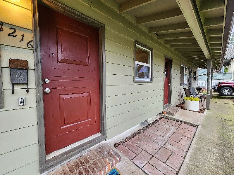 Covered patio area