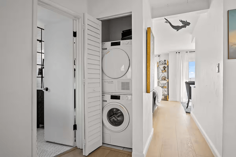 Washer and dryer inside unit.v