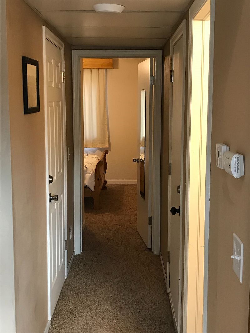 Hallway on the way to bathroom and bedroom