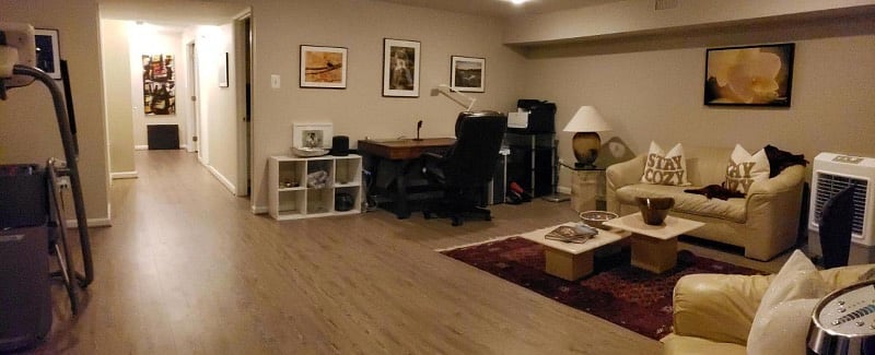 Office desk and printer