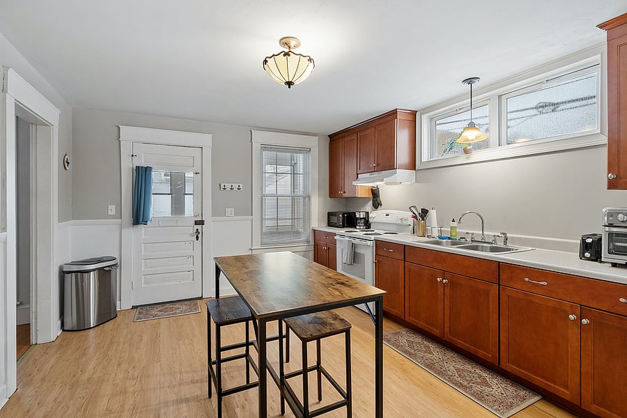 Massive, fully stocked kitchen with all appliances, cookware, and utensils you need. Plenty of counter space makes cooking, meal prep, and entertaining a breeze.