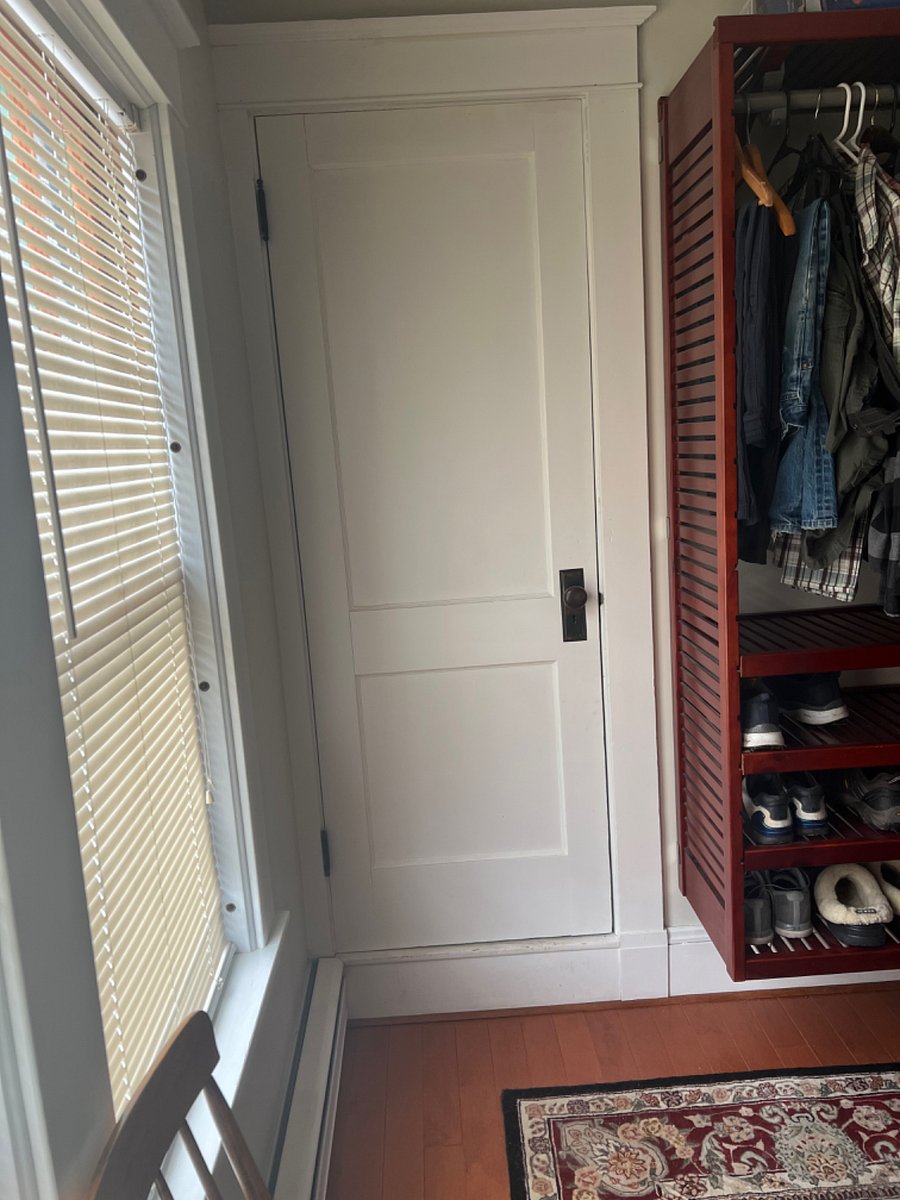 Private entrance to attic suite