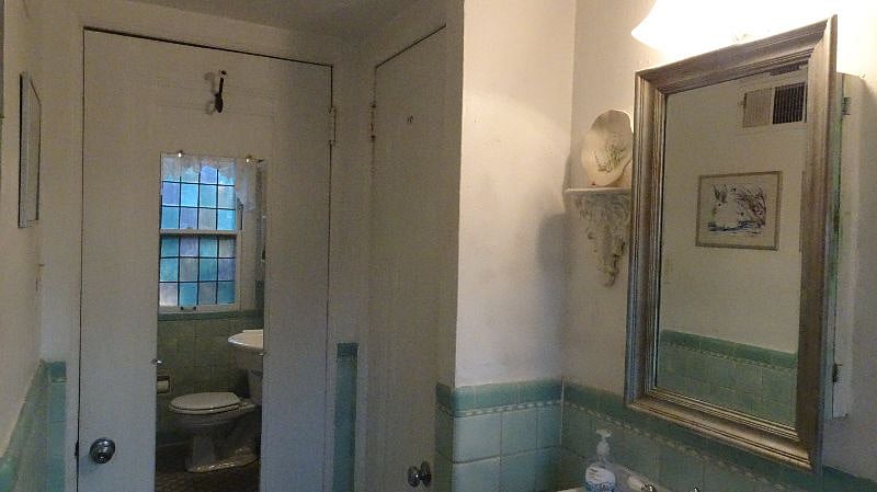 Plenty of storage in linen closet and medicine cabinet. 