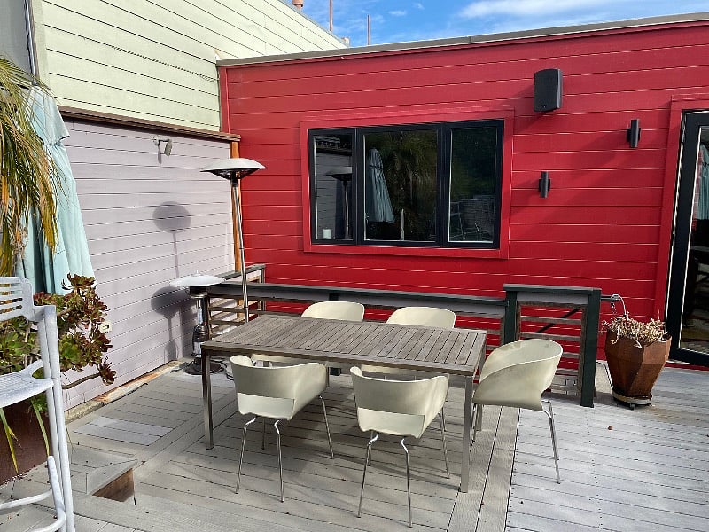 Plentiful seating for entertaining in your private Oasis - back yard. Fun trendy vibe