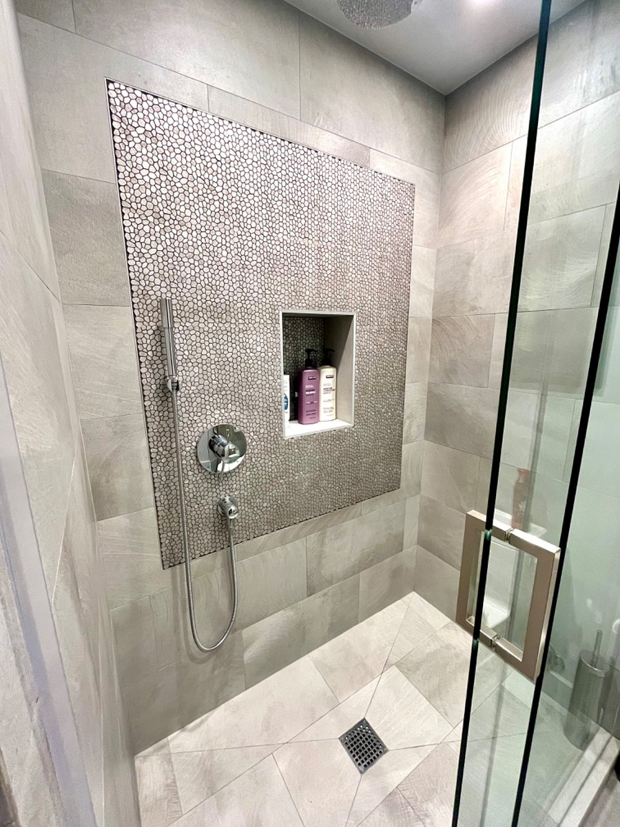 Lower Level Full Bath with Expansive Walk In Shower