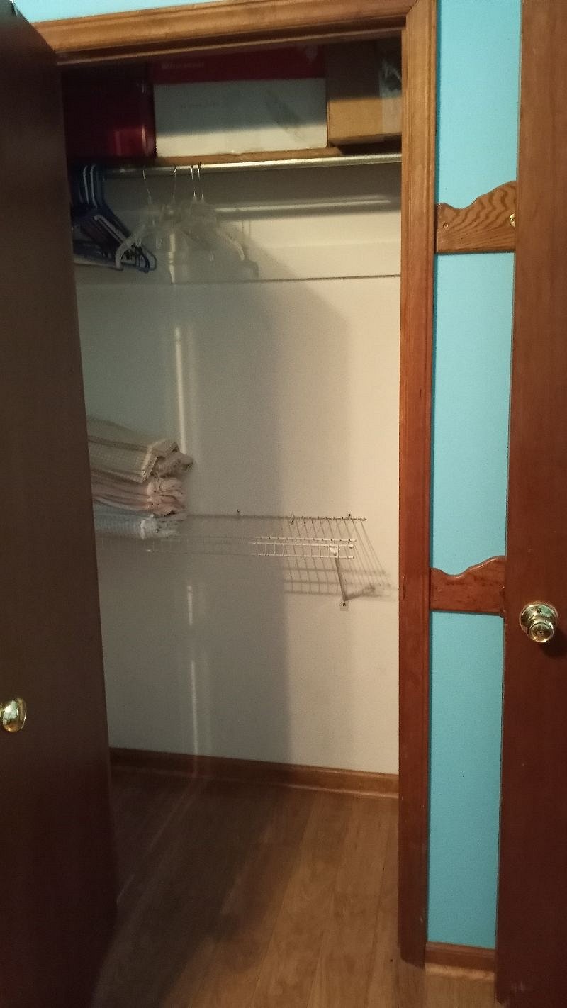 Empty Closet with various New Lands End Sheets. Extra bedding available beyond what is seen as needed.T
