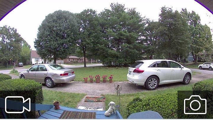 Trees line the curb. Property is a triangle shaped lot. Home is at the tip of the triangle. No side neighbors. Neighbors on both sides of the home across the street have offered to help .If you need to go out of town there are friendly people to keep an eye on things. Otherwise you won't know they are there except for maybe a friendly wave.