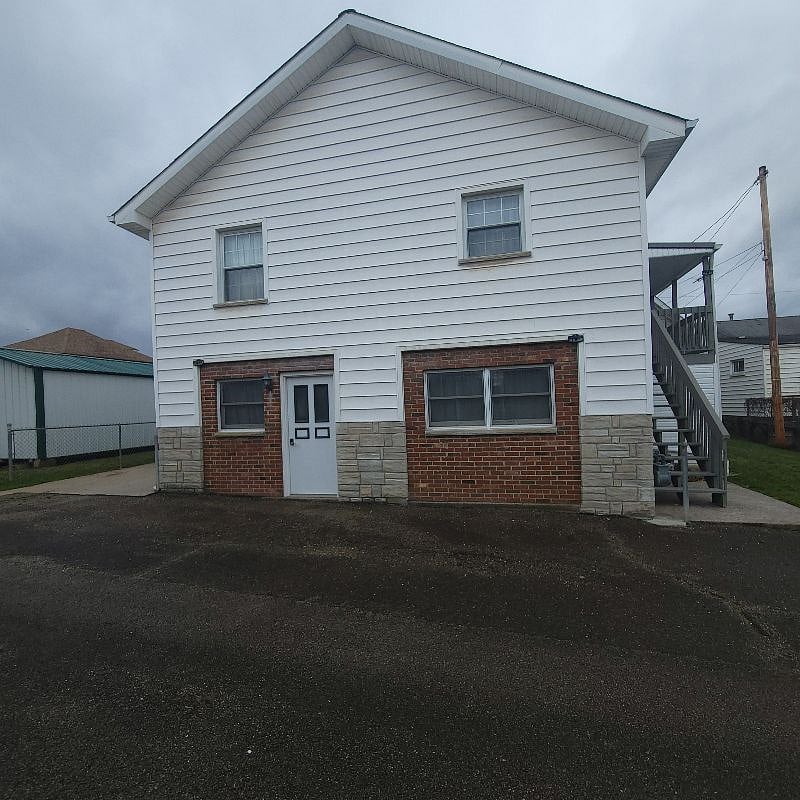 Main entrance and off street parking