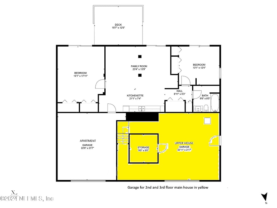 Garage Floor (Yellow is for Main House)